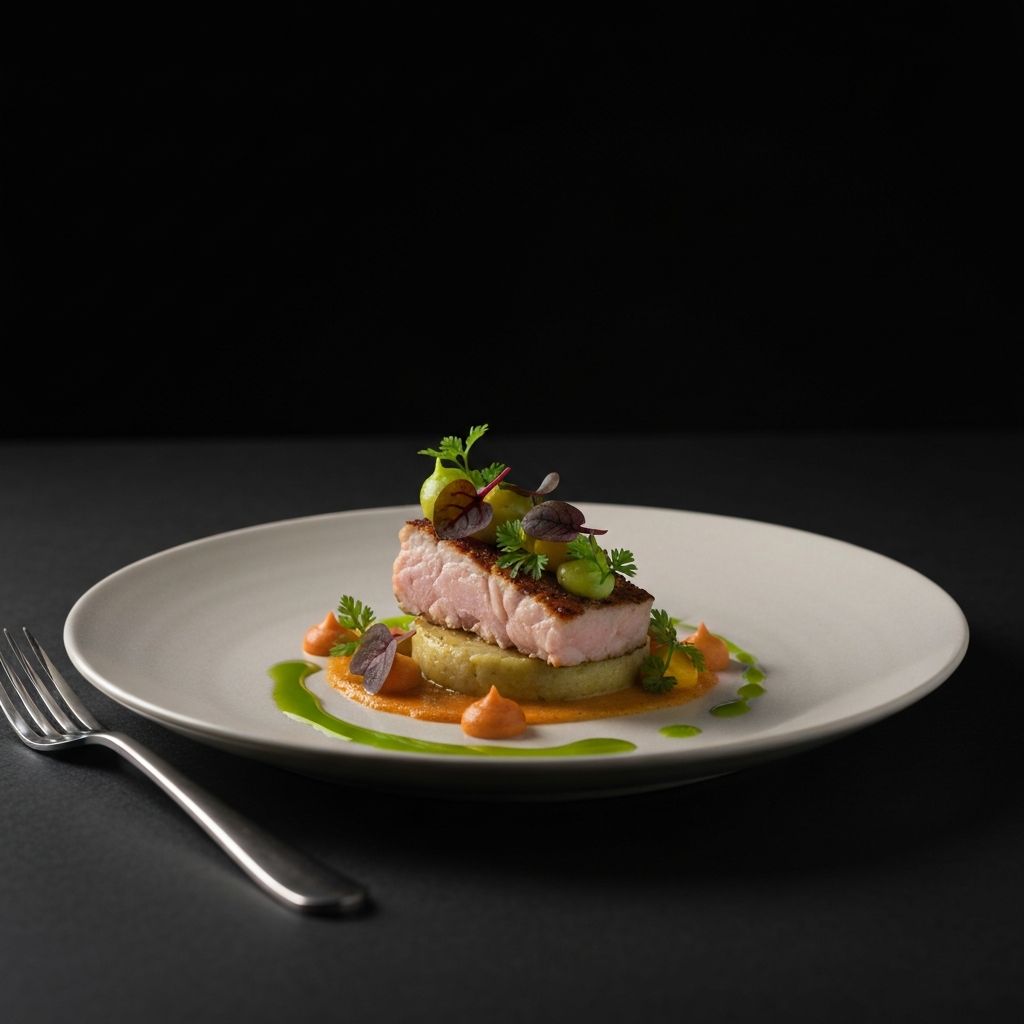 Elegantly plated culinary creation